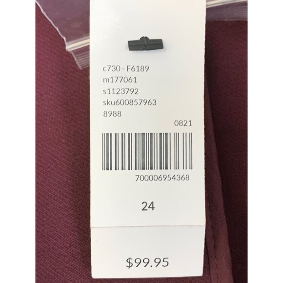 Lane Bryant Womens Blazer Burgundy Heavyweight Knit Size 24W RDD10670 - Picture 4 of 10